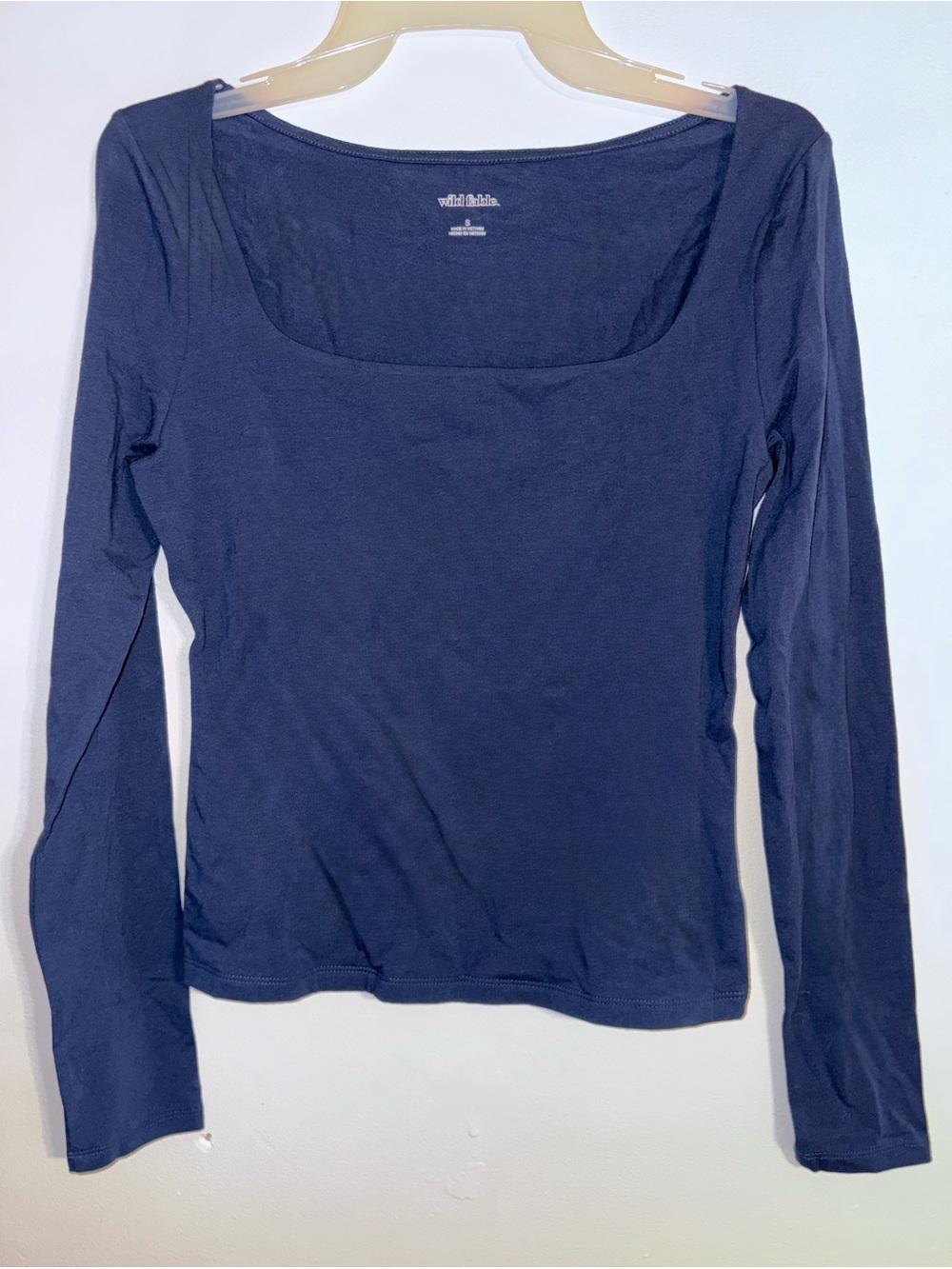 Women’s Wild Fable Long-Sleeve Square Neck Top - Navy